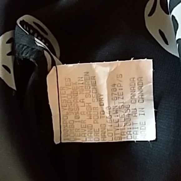 Skull print black and cream blouse - Picture 3 of 3